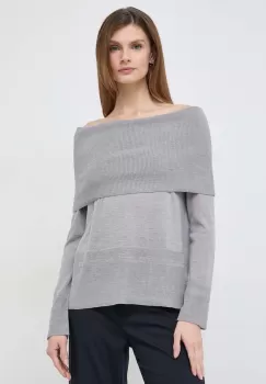 Max Mara Leisure pulover de lana femei, culoarea gri, light imagine