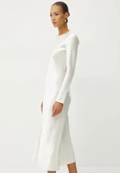 Max Mara Leisure rochie culoarea bej, maxi, evazati, 2426226018600 imagine