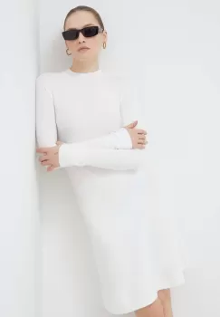 Max Mara Leisure rochie culoarea bej, mini, evazati imagine