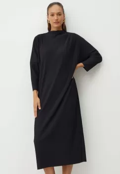 Max Mara Leisure rochie culoarea negru, midi, oversize, 2426626067600 imagine