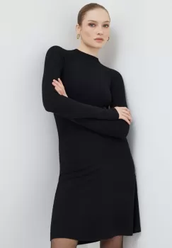 Max Mara Leisure rochie culoarea negru, mini, evazati imagine