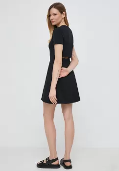 Max Mara Leisure rochie culoarea negru, mini, evazati imagine