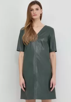 Max Mara Leisure rochie culoarea verde, mini, drept imagine