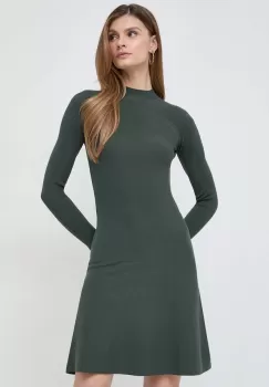 Max Mara Leisure rochie culoarea verde, mini, evazati imagine