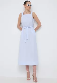 Max Mara Leisure rochie din bumbac midi, evazati imagine