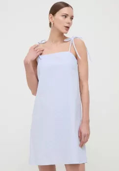 Max Mara Leisure rochie din bumbac mini, evazati imagine