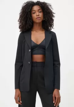Max Mara Leisure sacou culoarea negru, un singur rand de nasturi, neted, 2426916017600 imagine