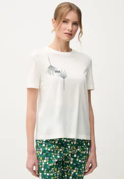 Max Mara Leisure tricou din bumbac femei, culoarea bej, 2516941038600 imagine