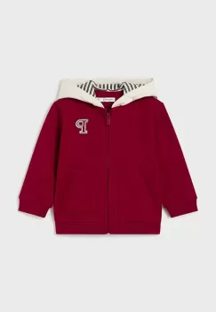 Mayoral bluza bebe culoarea bordo, cu gluga, neted, 2473 imagine