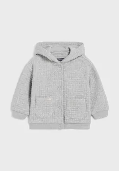 Mayoral bluza bebe culoarea gri, cu gluga, neted, 2472 imagine