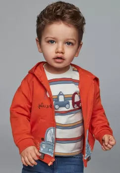 Mayoral bluza bebe culoarea portocaliu, cu gluga, cu imprimeu, 2475 imagine