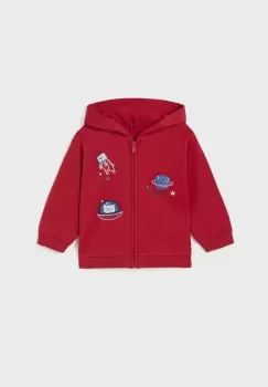 Mayoral bluza bebe culoarea rosu, cu gluga, cu imprimeu imagine