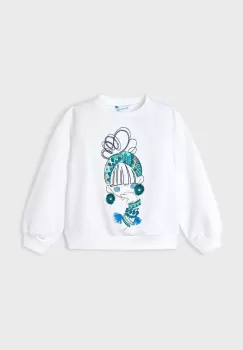 Mayoral bluza copii culoarea alb, cu imprimeu imagine