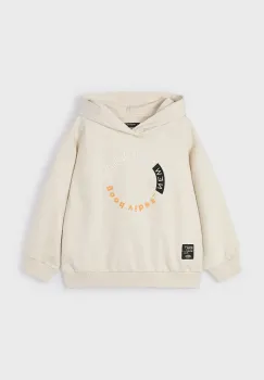 Mayoral bluza copii culoarea bej, cu gluga, cu imprimeu, 3416 imagine