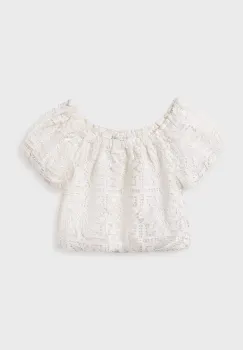 Mayoral bluza copii culoarea bej, neted, 6151 imagine