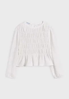 Mayoral bluza copii culoarea bej, neted, 7192 imagine