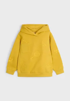 Mayoral bluza copii culoarea galben, cu gluga, cu imprimeu, 4450 imagine