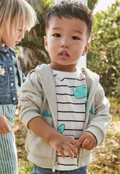 Mayoral bluza copii culoarea gri, cu gluga, cu imprimeu, 1473 imagine