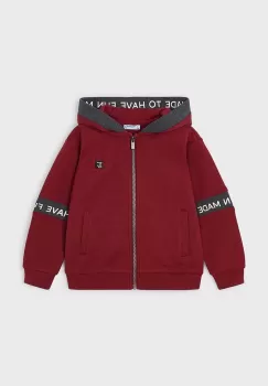 Mayoral bluza copii culoarea maro, cu gluga, cu imprimeu, 4473 imagine