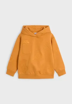 Mayoral bluza copii culoarea portocaliu, cu gluga, cu imprimeu, 4450 imagine