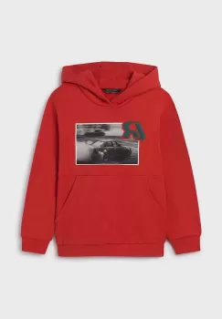 Mayoral bluza copii culoarea portocaliu, cu gluga, cu imprimeu, 7452 imagine