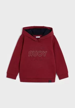 Mayoral bluza copii culoarea rosu, cu gluga, cu imprimeu imagine