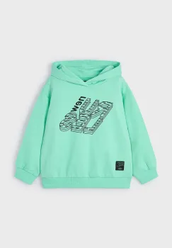 Mayoral bluza copii culoarea verde, cu gluga, cu imprimeu, 3416 imagine