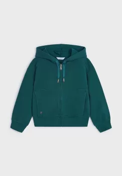 Mayoral bluza copii culoarea verde, cu gluga, neted, 4497 imagine