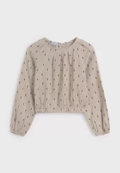 Mayoral bluza de bumbac pentru copii culoarea bej, modelator, 7191 imagine