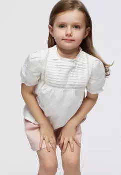 Mayoral bluza de bumbac pentru copii culoarea bej, neted imagine