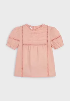 Mayoral bluza de bumbac pentru copii culoarea bej, neted imagine