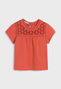 Mayoral bluza de bumbac pentru copii culoarea portocaliu, neted imagine