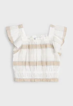Mayoral bluza de in pentru copii culoarea bej, modelator, 3183 imagine