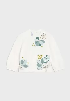Mayoral bluza din bumbac pentru bebelusi culoarea bej, cu imprimeu, 2053 imagine