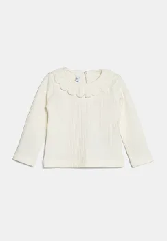 Mayoral bluza din bumbac pentru bebelusi culoarea bej, neted, 2051 imagine