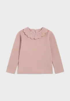 Mayoral bluza din bumbac pentru bebelusi culoarea roz, neted, 2051 imagine