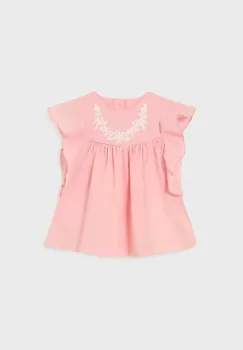 Mayoral bluza din bumbac pentru bebelusi culoarea roz, neted imagine