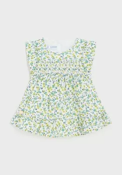 Mayoral bluza din bumbac pentru bebelusi culoarea verde, neted imagine