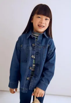 Mayoral camasa din denim pentru copii culoarea bleumarin, 4135 imagine
