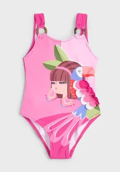Mayoral costum de baie dintr-o bucata pentru copii culoarea roz, 3718 imagine