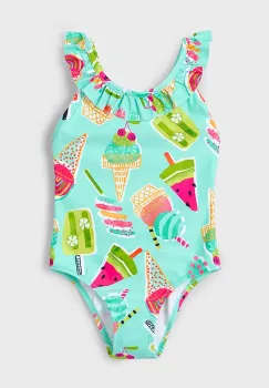 Mayoral costum de baie dintr-o bucata pentru copii culoarea turcoaz, 3719 imagine