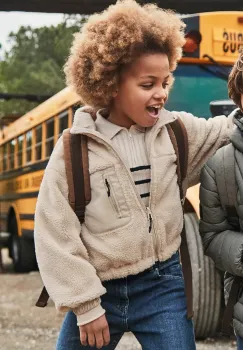 Mayoral geaca copii culoarea bej, 7435 imagine