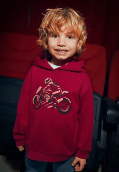 Mayoral hanorac de bumbac culoarea rosu, cu gluga, 4407 imagine