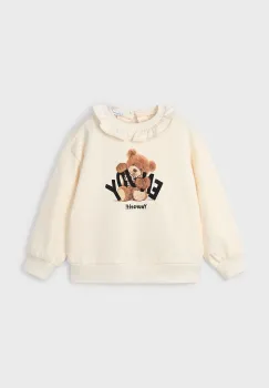 Mayoral hanorac de bumbac pentru copii culoarea bej, cu imprimeu, 4430 imagine