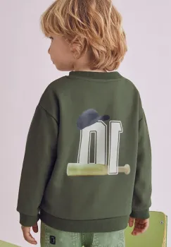 Mayoral hanorac de bumbac pentru copii culoarea verde, 4401 imagine