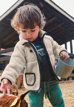 Mayoral hanorac polar pentru copii culoarea bej, uni, 2427 imagine