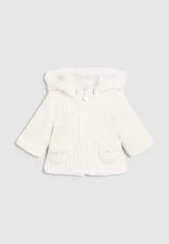 Mayoral Newborn bluza bebe culoarea alb, cu gluga, neted, 2447 imagine