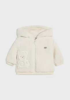 Mayoral Newborn bluza bebe culoarea bej, cu gluga, neted, 2450 imagine