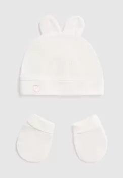 Mayoral Newborn caciula si manusi copii culoarea bej imagine
