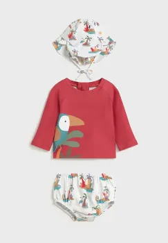 Mayoral Newborn costum de baie pentru bebelusi culoarea rosu, 1669 imagine